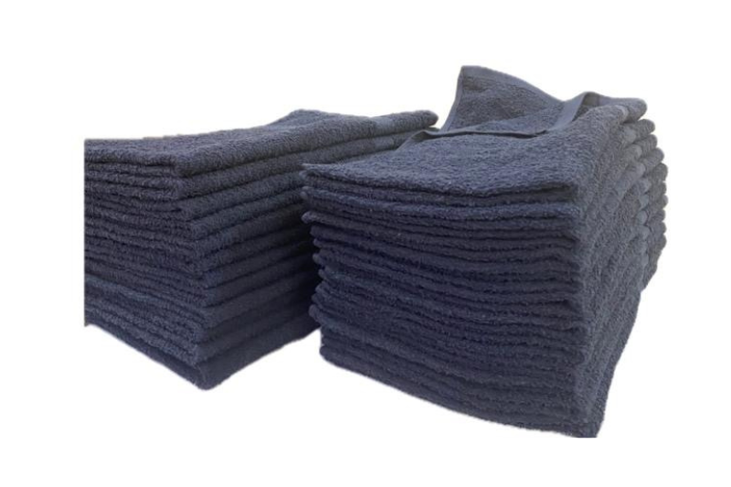 DARK GREY PREMIUM 100% COTTON TOWELS 16X27 - 12PCS/BAG