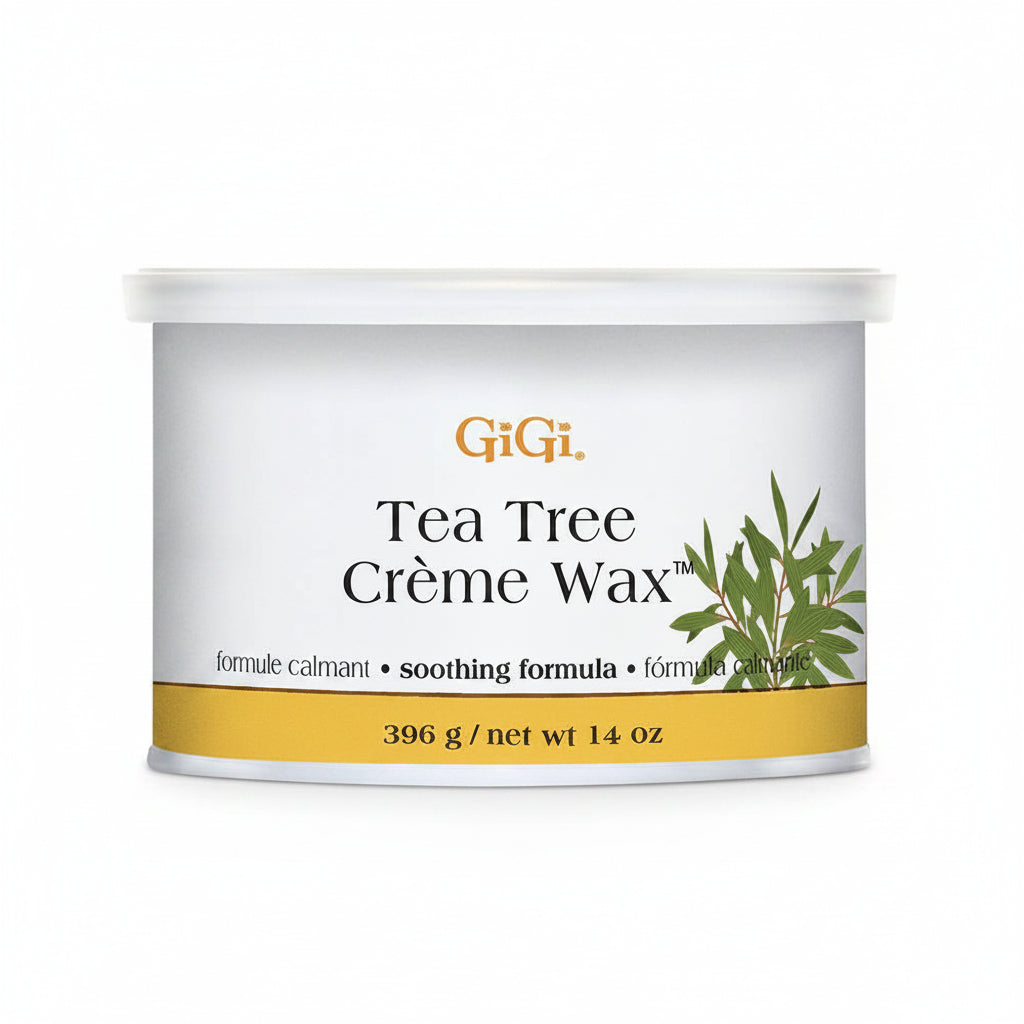 GIGI TEA TREE CREME HAIR REMOVAL WAX 14OZ.