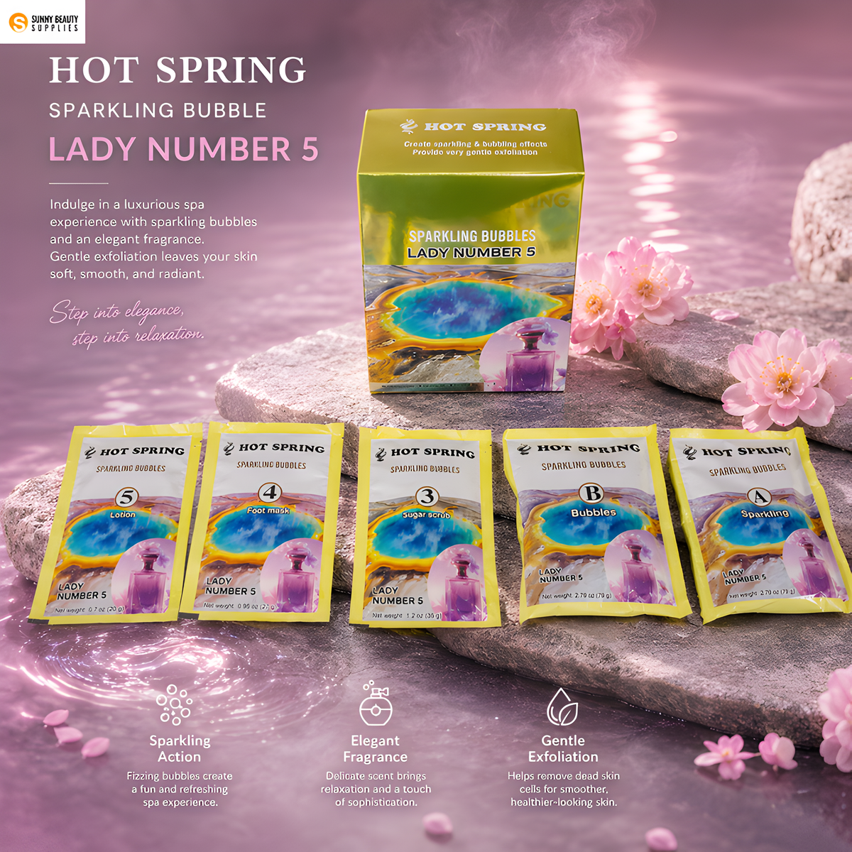 Hot Spring Sparkling Bubbles 5in1 Lady Number 5