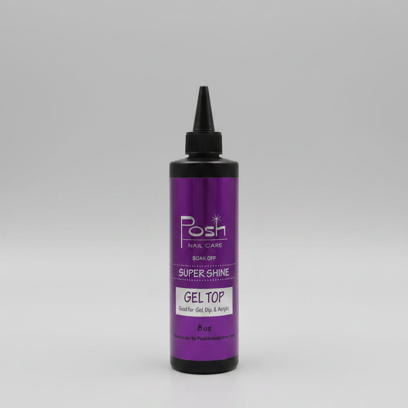 POSH SUPER SHINE NON CLEANSE GEL TOP COAT 8OZ.