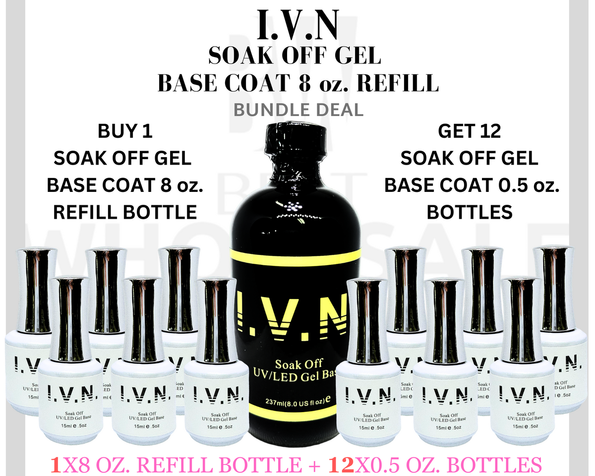 IVN GEL BASE COAT - BUNDLE DEAL BUY 1 GET 12 FREE!