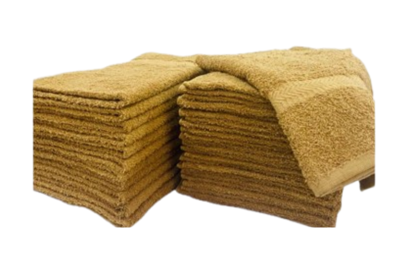 LIGHT BROWN PREMIUM 100% COTTON TOWELS 16X27 - 12PCS/BAG
