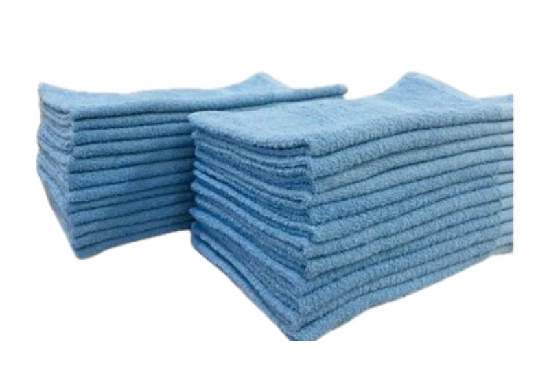 LIGHT BLUE PREMIUM 100% COTTON TOWELS 16X27 - 12PCS/BAG