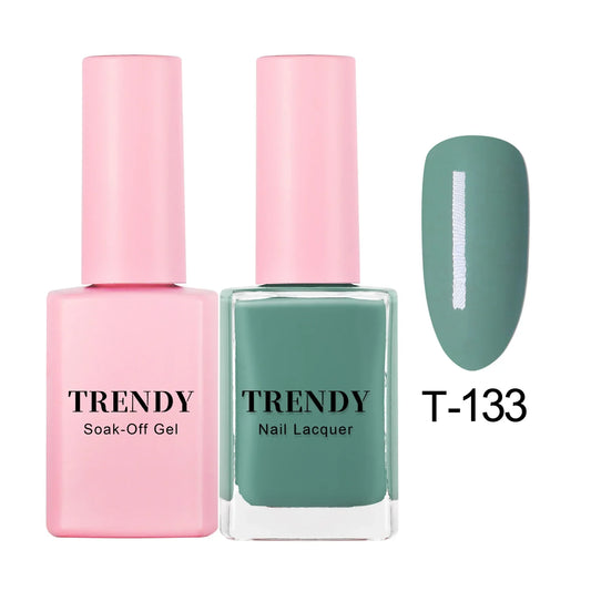 T-133 GREEN SMOKE | TRENDY DUO GEL & LACQUER