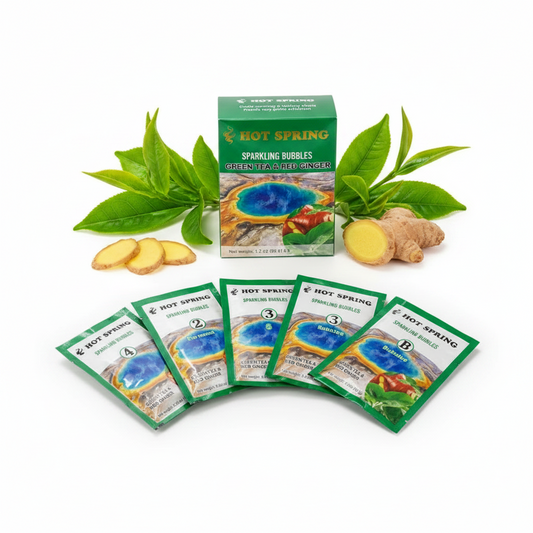 Hot Spring Sparkling Bubbles 5in1 Green Tea & Red Ginger