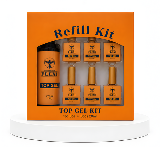 Phoenix - Flexi Top Coat (Crystal Clear) - Kit 8oz Free 6 (0.7oz)