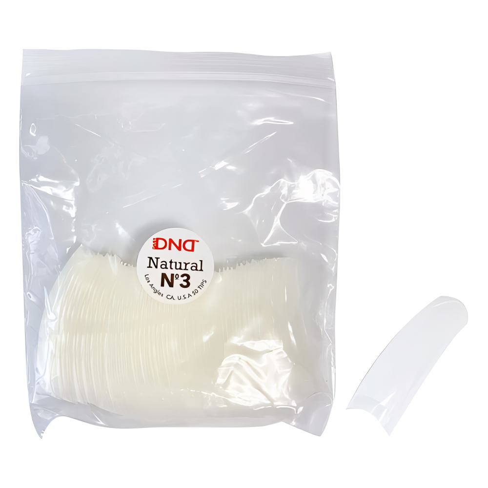 DND NATURAL NAIL TIPS - SIZE 3