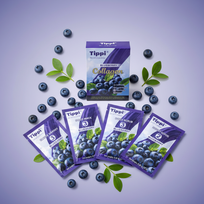 Tippi Collagen Pedi in a Box 4in1 - Blueberry