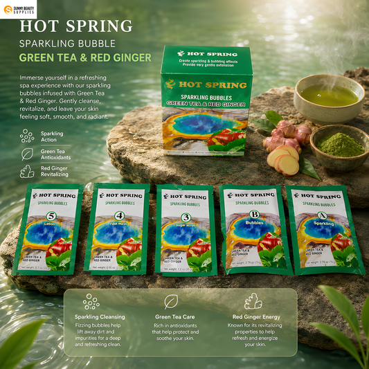 Hot Spring Sparkling Bubbles 5in1 Green Tea & Red Ginger