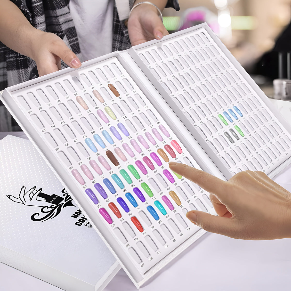 NAIL GEL COLOR CARD - 216 SHADE COLOR BOOK DISPLAY