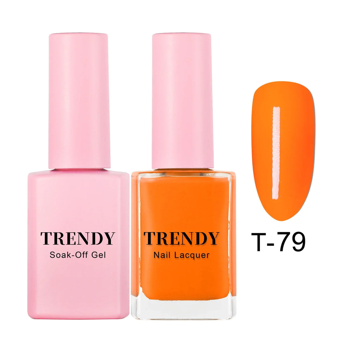 T-79 FUN ORANGE | TRENDY DUO GEL & LACQUER