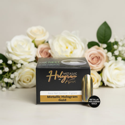 Aora Chrome Powder - Gold Metallic Hologram