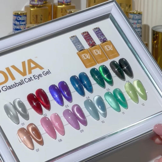 DIVA 9D CAT EYE GLASSBALL - SET OF 12