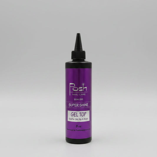 POSH SUPER SHINE NON CLEANSE GEL TOP COAT 8OZ.