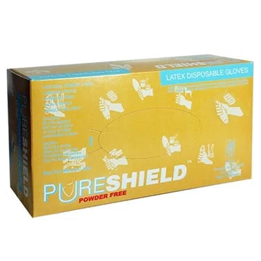 PURESHIELD LATEX GLOVES POWDER FREE - XS