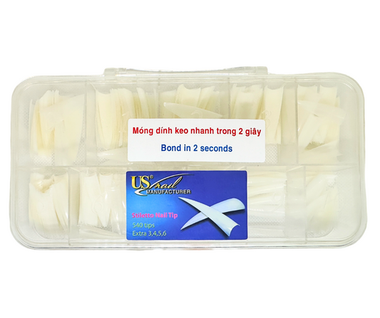 USN STILETTO NAIL TIP BOX