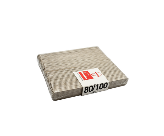 RED NAIL 5" MINI NAIL FILE - ZEBRA 80/100