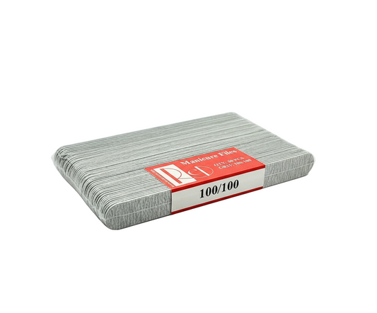 RED NAIL 7" MEDIUM NAIL FILE - ZEBRA 100/100