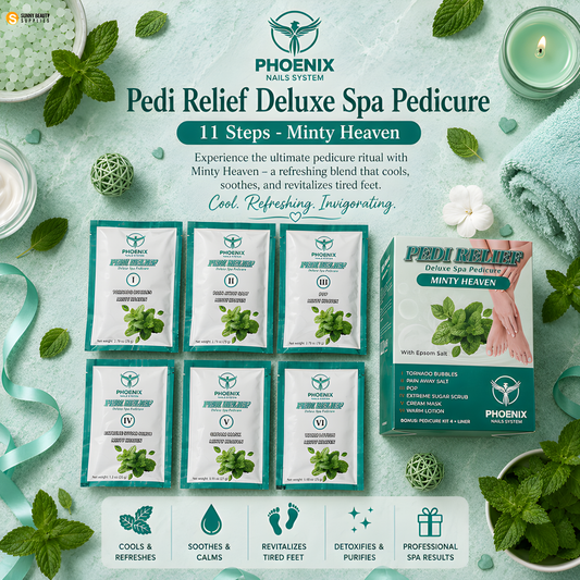 PHOENIX Pedi Relief Deluxe Spa Pedicure 11 Steps - Minty Heaven