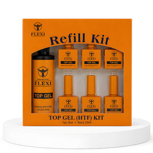 Phoenix - Flexi Gel Top Coat HEMA TPO FREE (Hyper Gloss) - Kit 8oz Free 6 (0.7oz)