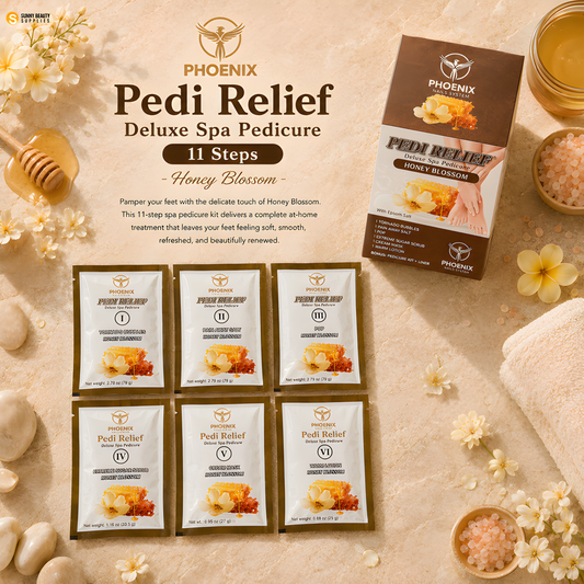 PHOENIX Pedi Relief Deluxe Spa Pedicure 11 Steps - Honey Blossom
