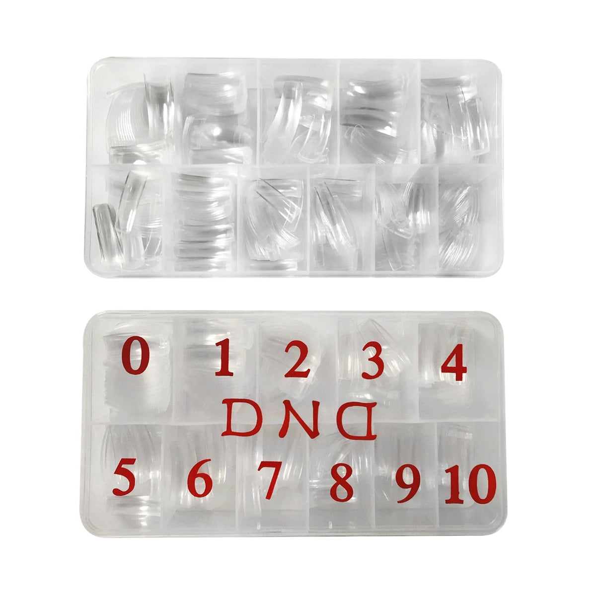 DND CLEAR NAIL TIP BOX