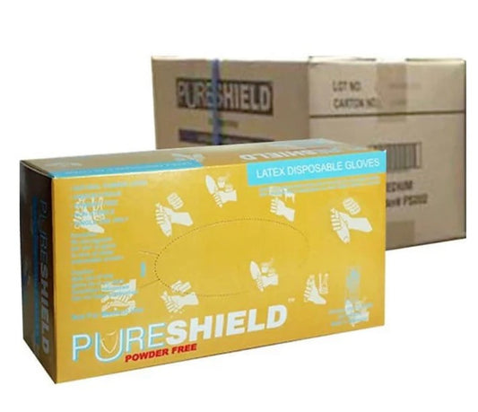 PURESHIELD LATEX GLOVES POWDER FREE - XS